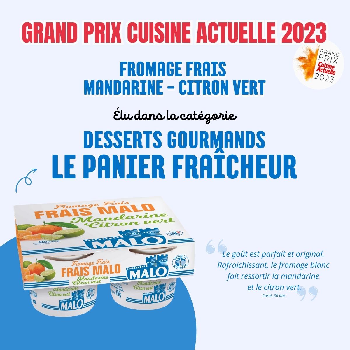 3 marques de SILL Entreprises, Malo, Grandeur Nature et la Compagnie Artique récompensées par le Grand Prix Cuisine Actuelle !