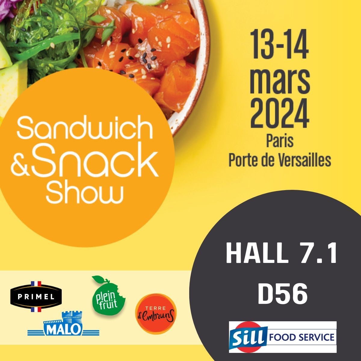 SILL Entreprises sera présent au Sandwich & Snack Show à Paris !
